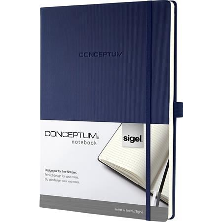 Sigel Conceptum A4 Lined 194 страници Ексклузивен бележник Midnight Blue с твърди корици
