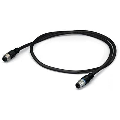 WAGO 756-5401/030-020 Érzékelő-/működtető összekötő, konfekcionált M12 Dugó, egyenes, Alj, egyenes 2.00 m Pólusszám: 3 10 db (756-5401/030-020)