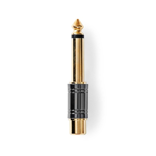 Nedis CABW23935BKG 6,35 mm jack apa - RCA anya, fém, aranyozott (CABW23935BKG)