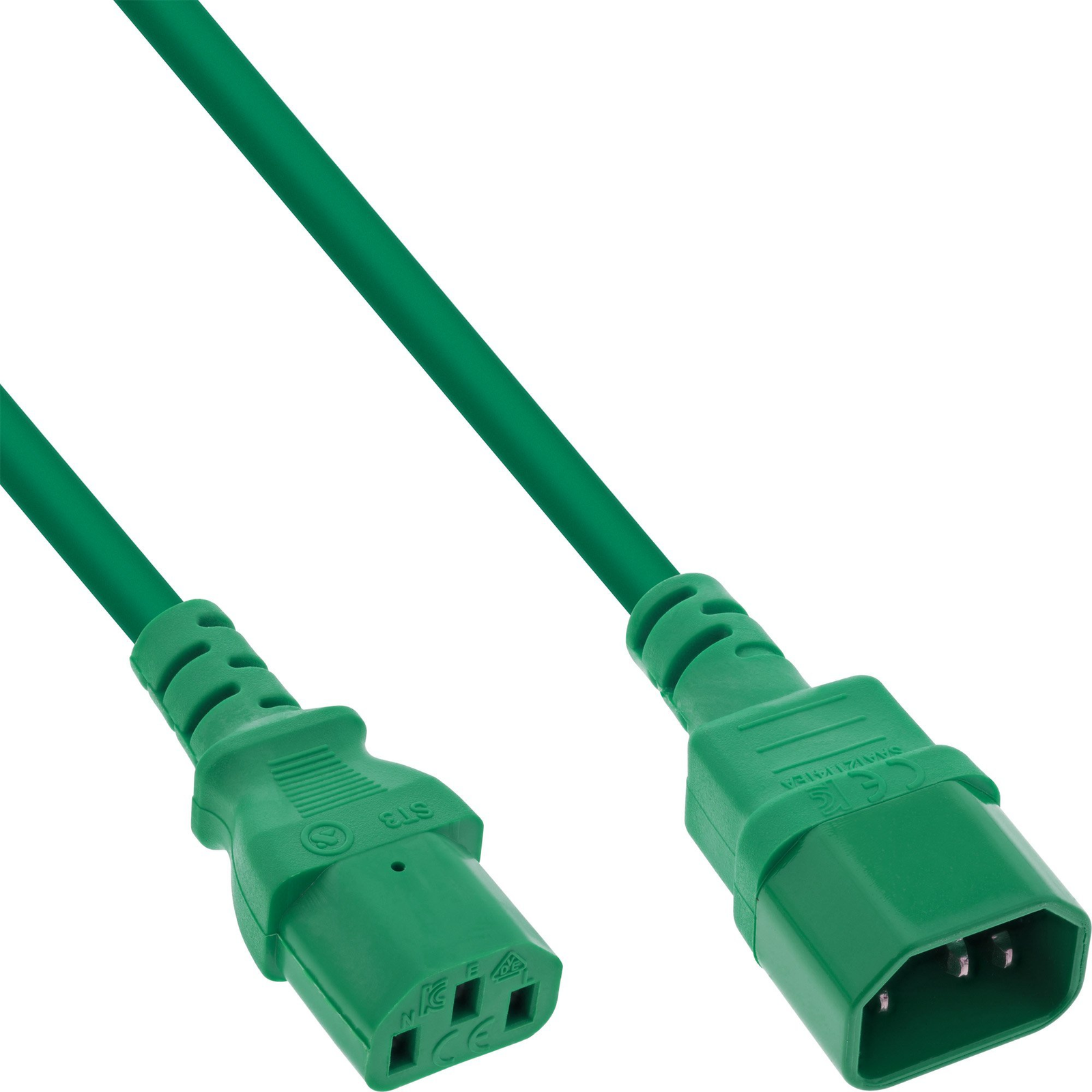 InLine 16504G tápkábel Zöld 1,5 M C13 csatlakozó C14 csatlakozó (16504G)