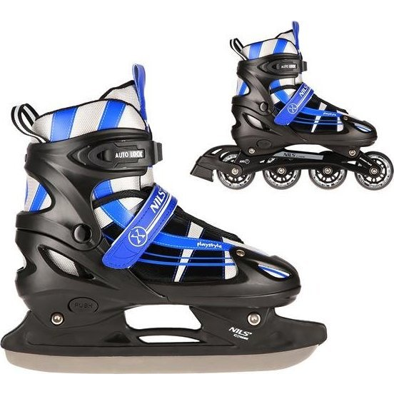 Nh18366a Patines En Línea 2en1 Azul Marino Talla M. S(31-34) Con Dim.