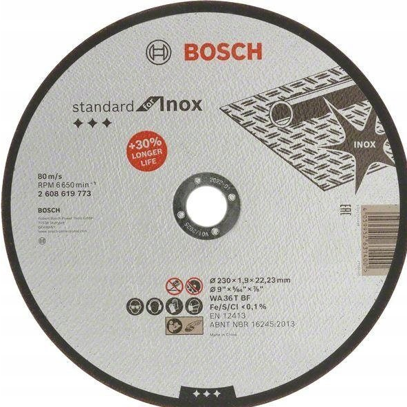 Bosch 2608619773 Vágókorong - 230 x 22,23 x 1,9 mm (2608619773)