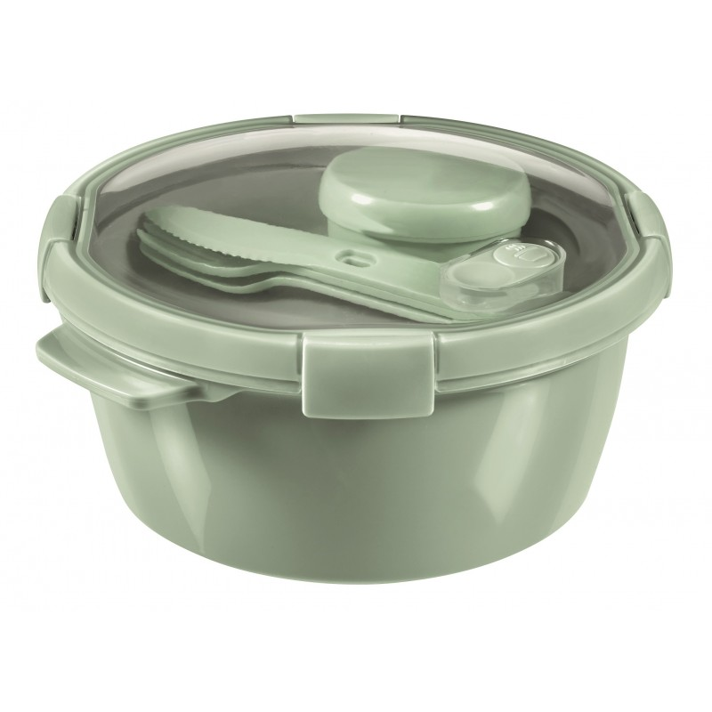 Curver Smart Eco 1,6L Műanyag ételtároló evőeszközzel - Zöld (3253920921154)