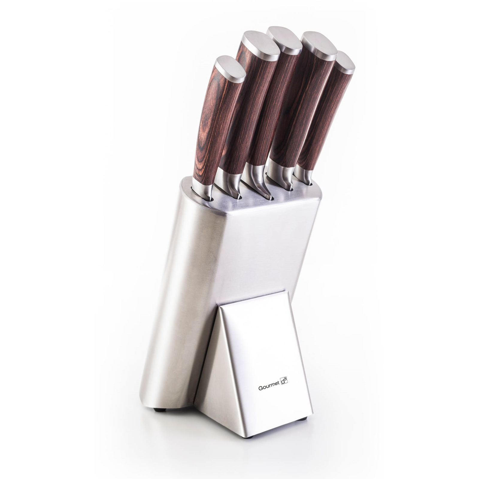 G21 Gourmet Steely 5 részes késkészlet + rozsdamentes acél állvány (NB-P2125)