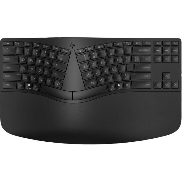 HP 965 BLK Ergonomic Wireless Keyboard tastatur Hjem RF trådløs + Bluetooth Sort