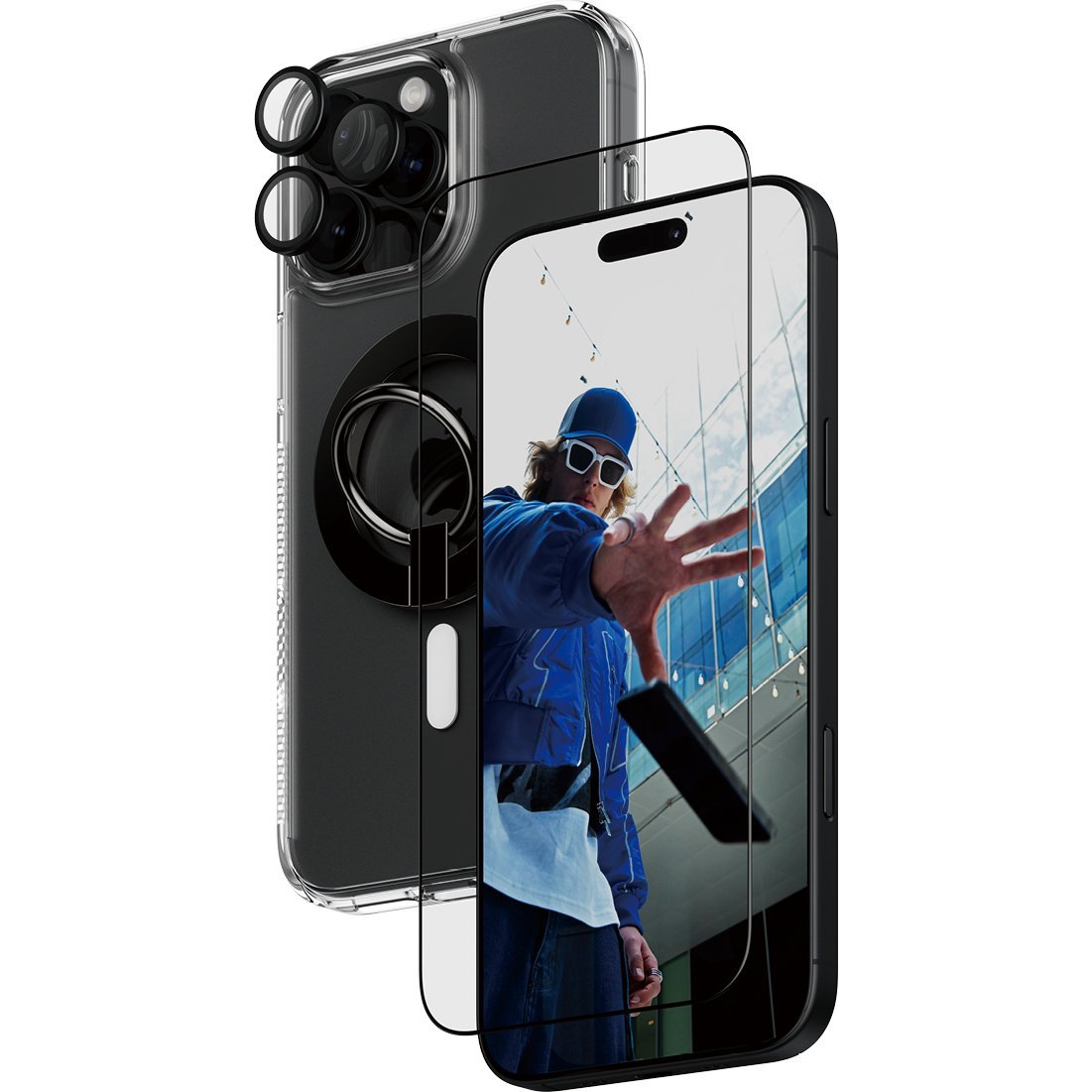 PanzerGlass PG 4-in-1 Bundle iPhone 16P 6.9Inch Číra ochranná fólia na displej Apple 1 kusov (B1294+2864+1284+S)