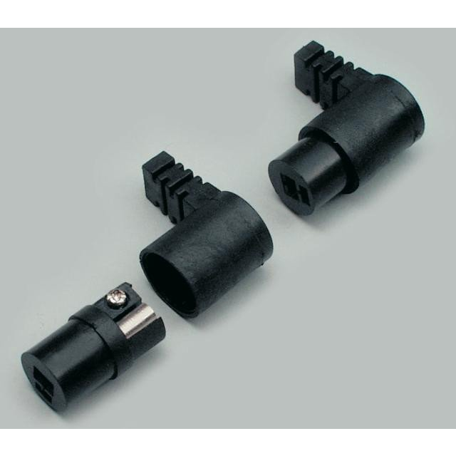 BKL Electronic 0205018 Hangszóró csatlakozó Dugó, egyenes Pólusszám: 2 Fekete 2 db (0205018)