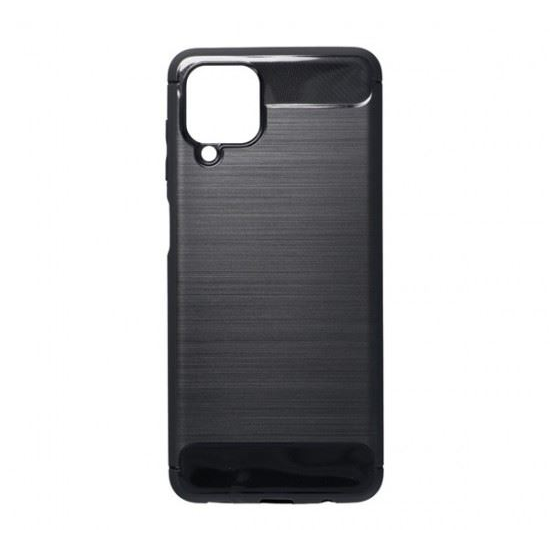 Forcell Carbon Samsung A125 Galaxy A12 hátlap tok, fekete (53184) (fo53184)