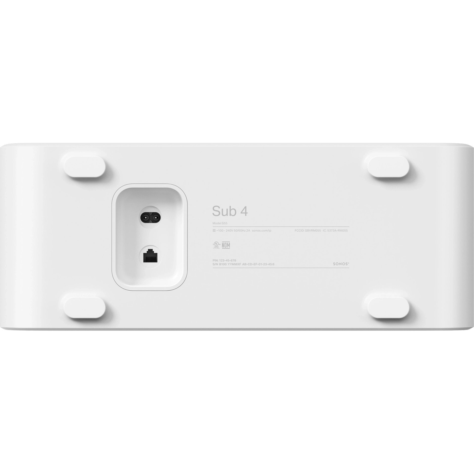 Sonos 286969 Sub 4 Premium Wireless Subwoofer White, Hangszóró ( )