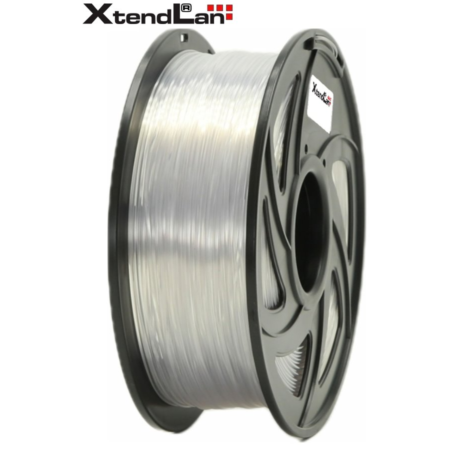 XtendLAN Filament PET-G 1.75mm 1 kg - Átlátszó natúr fehér (3DF-PETG1.75-TPN 1KG)