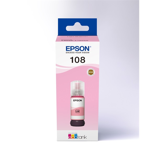 EPSON Tintapatron 108 EcoTank Light Magenta ink bottle (C13T09C64A)