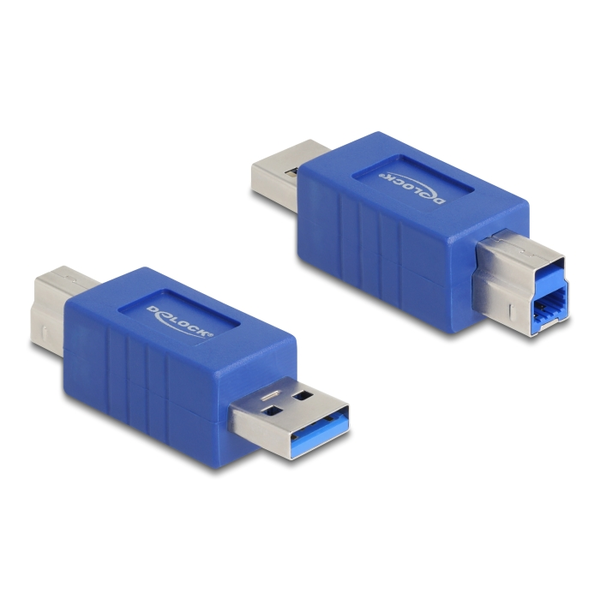 DELOCK Adapter 5Gbps USB A Stecker zu B Stecker gekreuzt