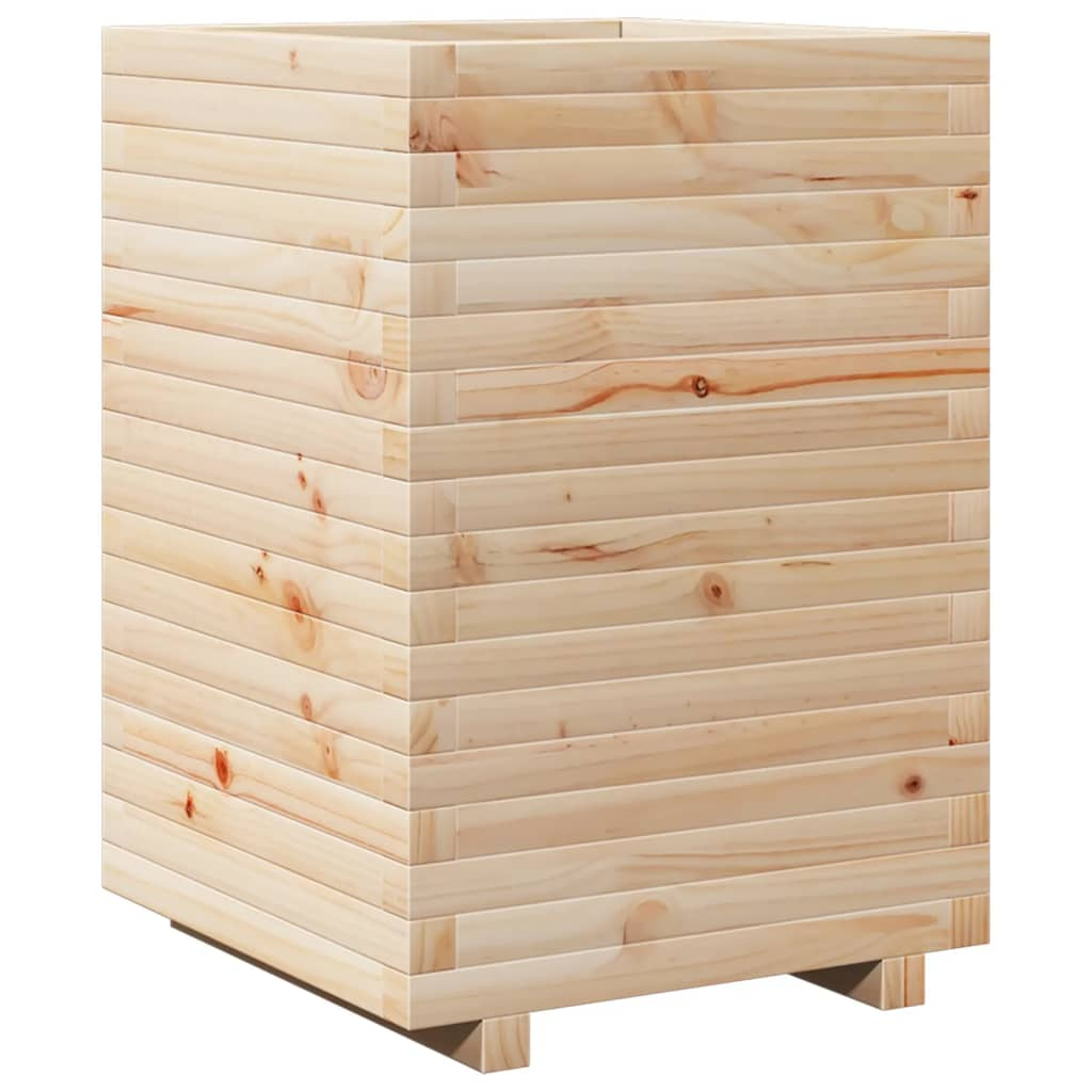 tömör fenyő kerti virágláda 50x50x72 cm (3282609)