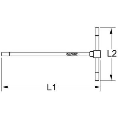 KS Tools 158.5106 Belső hatlap csavarhúzó Kulcsszélesség: 6 mm Méret, hossz: 210 mm (1585106) (1585106)