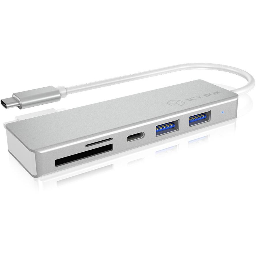 ICY BOX IB-HUB1413-CR USB 3.2 Gen 1 (3.1 Gen 1) Type-C Strieborná (IB-HUB1413-CR)