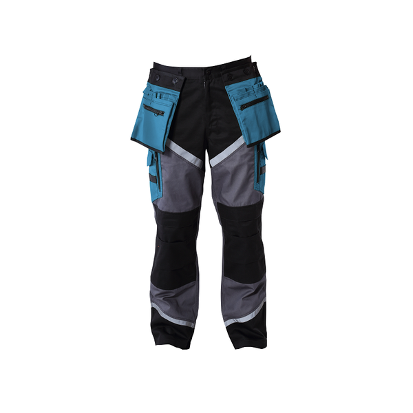 Fekete-szürke-türk. nadrág fényvisszaverő csíkokkal, "3xl", ce, lahti