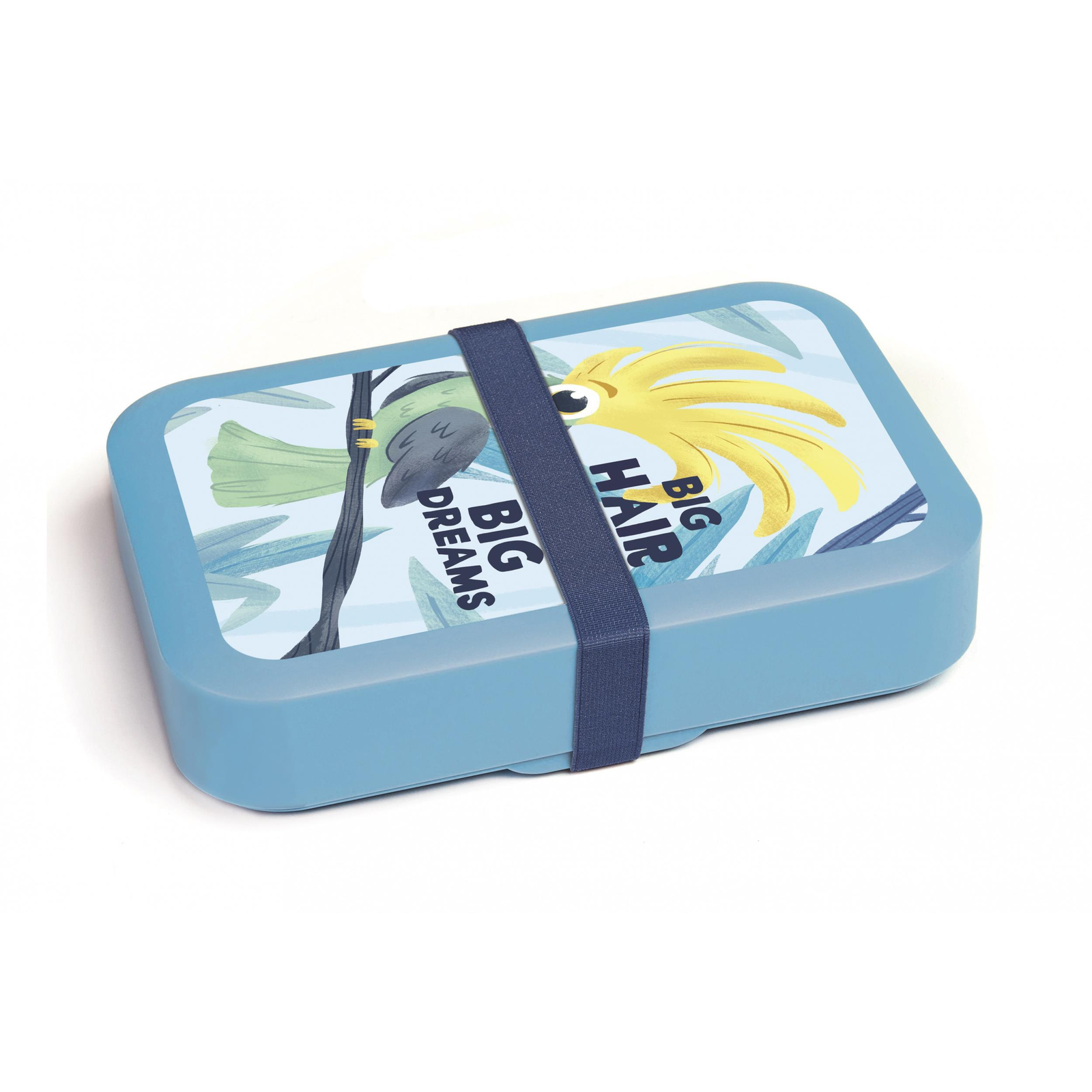 DBP uzsonnás doboz - papagáj gumiszalaggal (A-000272)