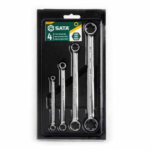 4 DB-OS E-TORX KÉTOLDALAS VILLÁSKULCS KÉSZLET (ST09012SJ)