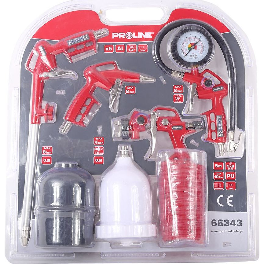 Proline, Ce Légpisztoly Készlet Tömlővel 5 db (66343)