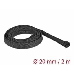 Delock cipzáras kábelkötegelő 2mx20mm fekete (19167) (delock19167)