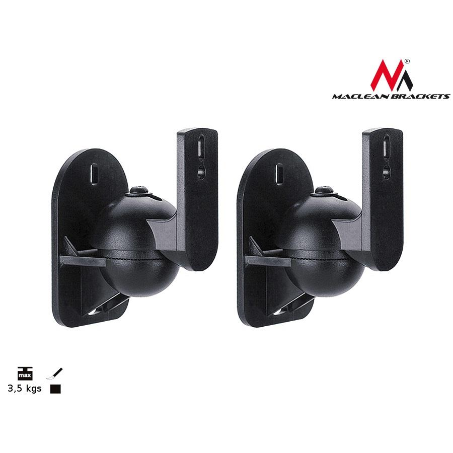 Maclean MC-526 2x Hangszóró fali tartó Fekete (MC-526)