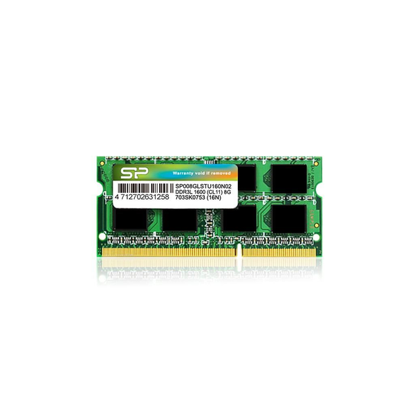 Silicon Power SP004GLSTU160N02, SO-DIMM, 4 GB, 1 x 4 GB, DDR3L, 1600 MHz, 204-pin, Green