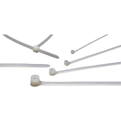Helukabel 91064-1000 TY242M Kábelkötöző acél nyelvvel 204 mm 3.60 mm Fehér, Átlátszó Fém nyelvvel 1000 db (91064-1000)