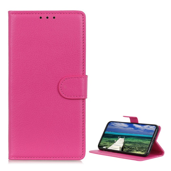 gigapack Tok álló, bőr hatású (FLIP, oldalra nyíló, asztali tartó, prémium) MAGENTA Samsung Galaxy S10 Plus (SM-G975) " csomagolás" (GP-84903)