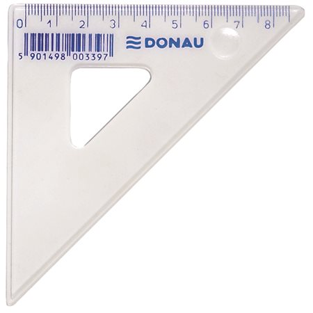 Donau háromszög vonalzó műanyag 45° 8,5 cm (7061001PL-00)