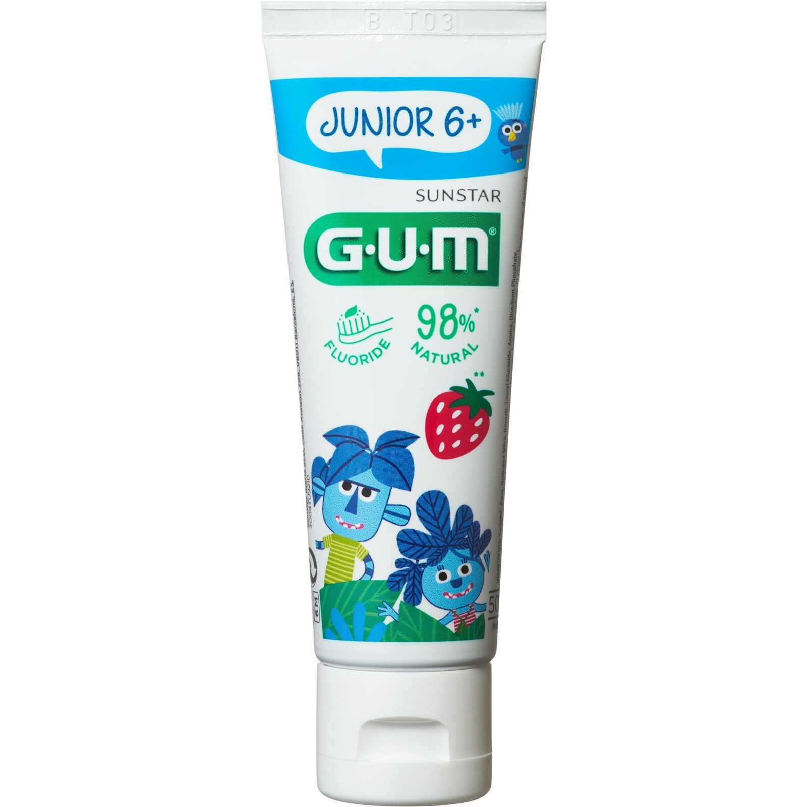 GUM Junior Monster (6-12 év), eper ízű, 50 ml (70942304160)