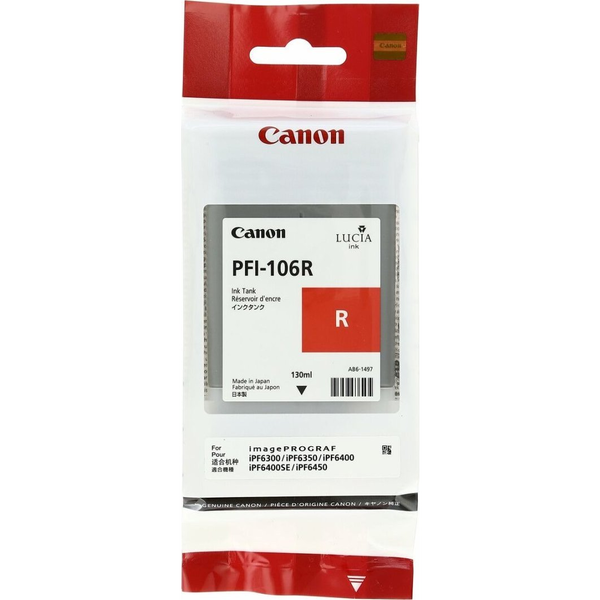 Canon PFI-106 R blækpatron 1 stk Original Rød