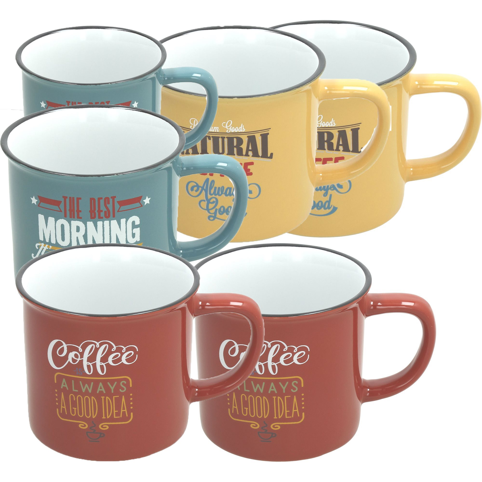 Tognana Bögre készlet 390ml DES ARTS VINTAGE 6db (DL11439M034)