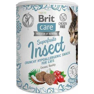 Brit Snack Care Cat GF Jutalomfalat Superfruits Insect 100 g Ropogós Rovar-Kókolaj-Csbogyó 103100652