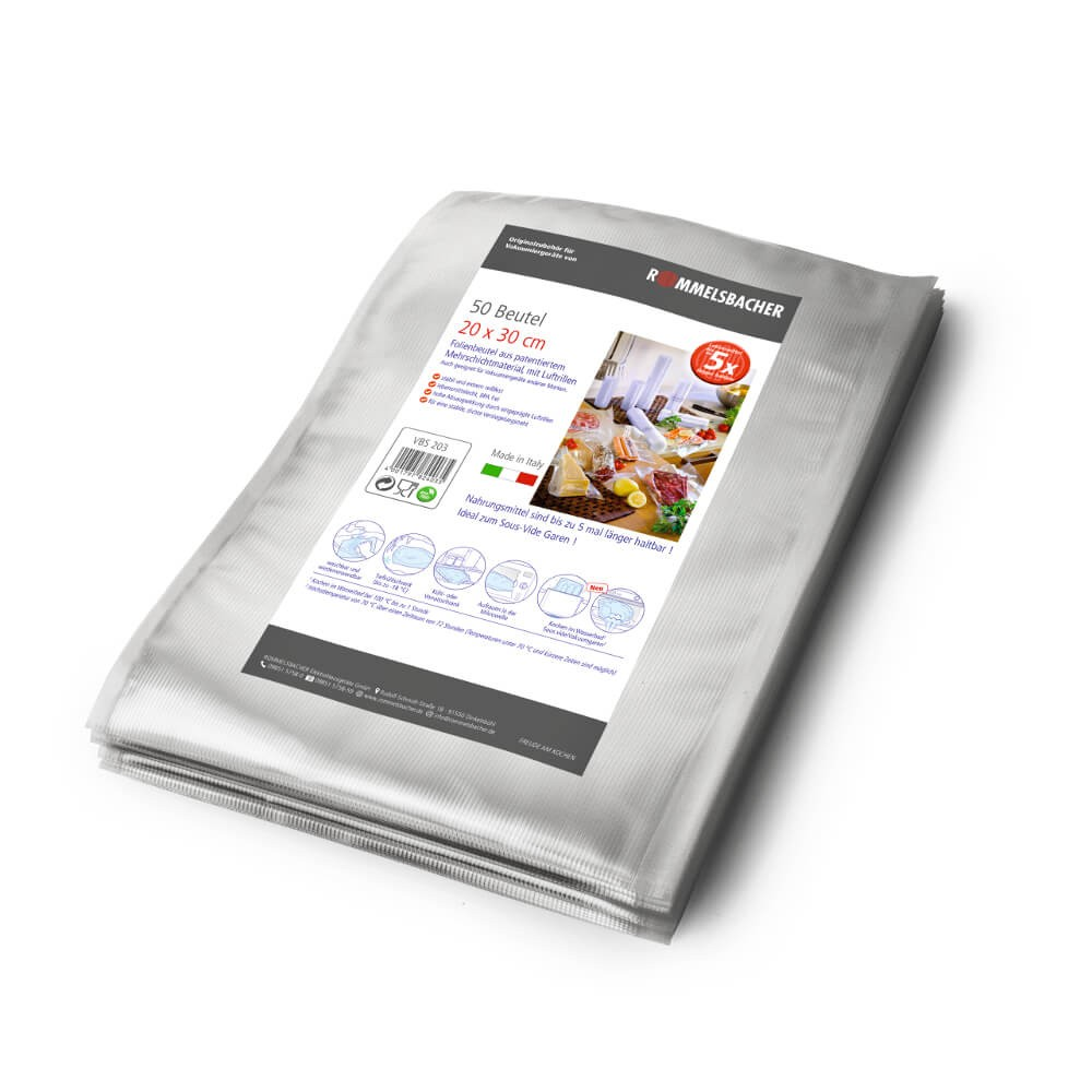 Rommelsbacher 20cm x 30cm Vákuumcsomagoló Fólia (50 db / csomag) (VBS 203)
