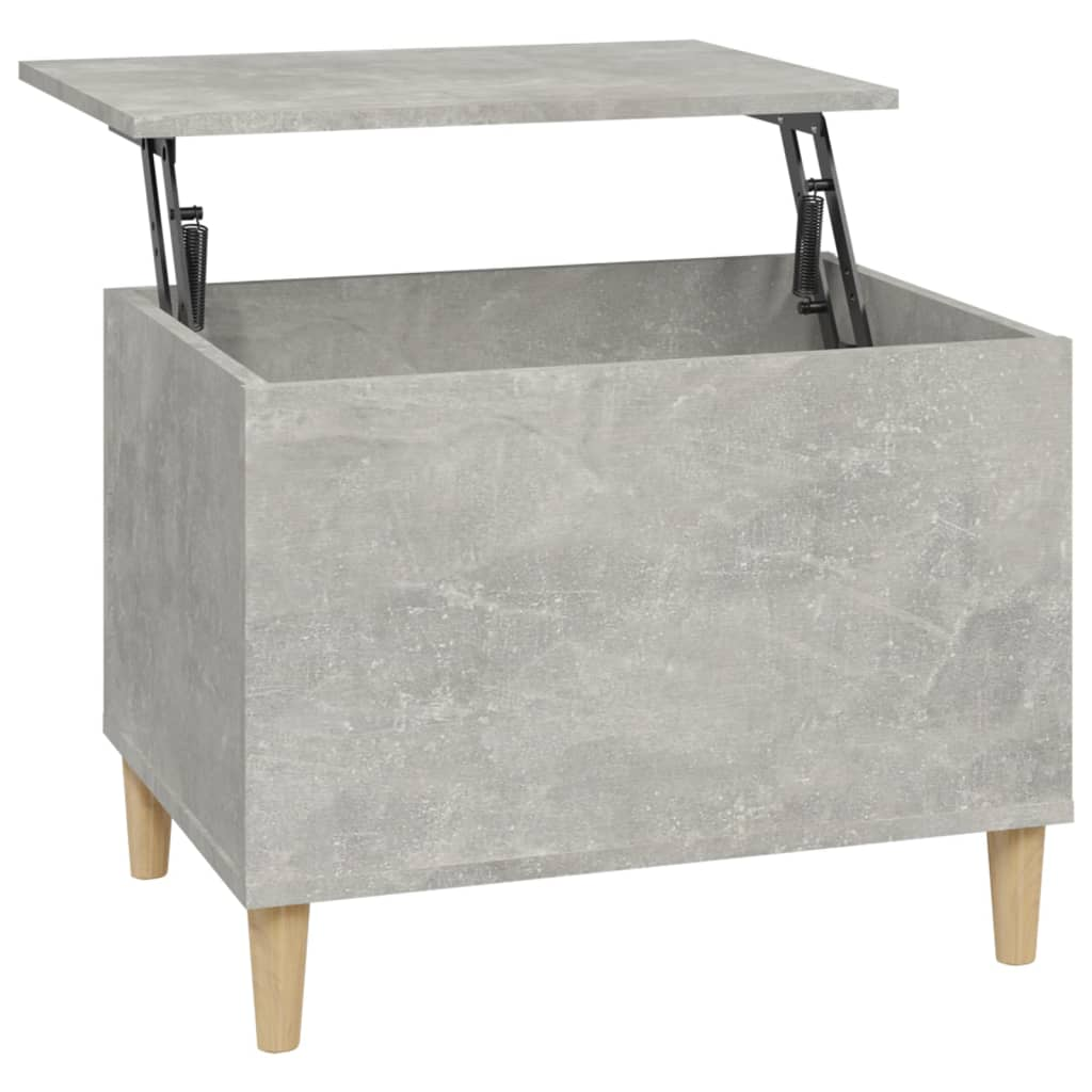 betonszürke szerelt fa dohányzóasztal 60 x 44,5 x 45 cm (819568)
