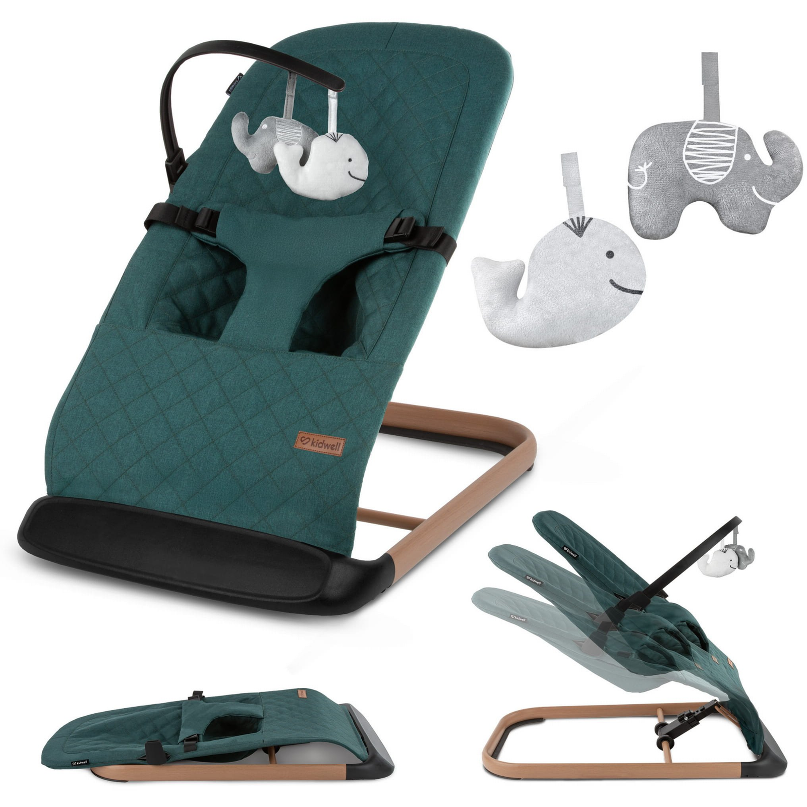 Kidwell LARO babahinta és pihenőszék, zöld/barna (LEBULAR01A6)