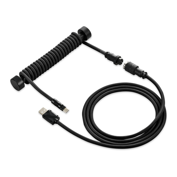 SGK50 Aviator Kabel Titan/Black (grau/schwarz, 1,85 Meter, Spiralkabel für SKILLER SGK50 S4)