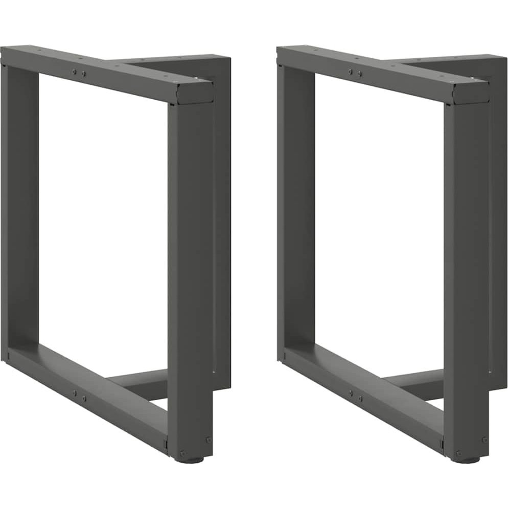 2 db antracit acél étkezőasztal lábak T-alakú 70x35x(72-73) cm (4013058)
