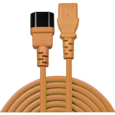 LINDY Áram Hosszabbítókábel [1x Hidegkészülék dugó, C14 - 1x Hidegkészülék alj, C13] 0.50 m Narancs (30473)