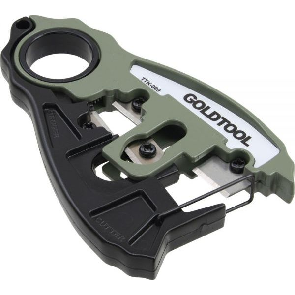 InLine 74101A pinza spellacavi Nero, Verde