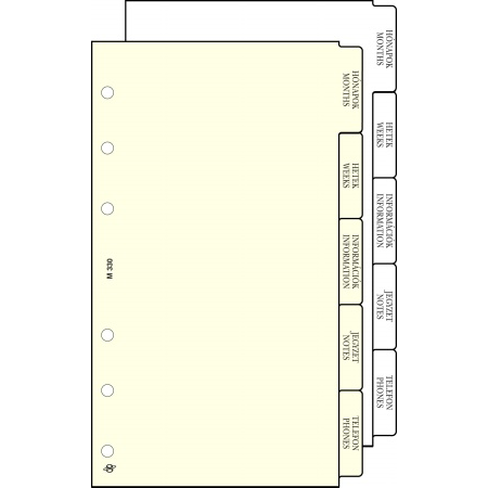 Saturnus S Kalendárium betétlap - Elválasztólap (5db) (S330)