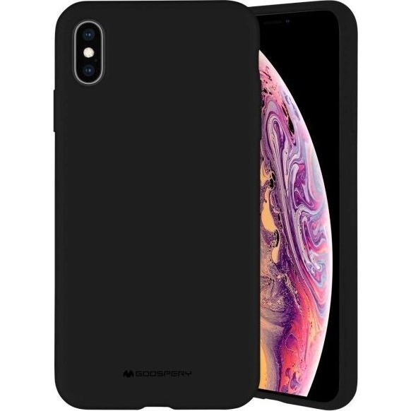 Mercury Szilikon iPhone 15 Plus / 14 Plus 6.7" Fekete Tok