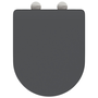 Gyorskioldós WC-ülőke Puha Zárással Duroplast Antracit