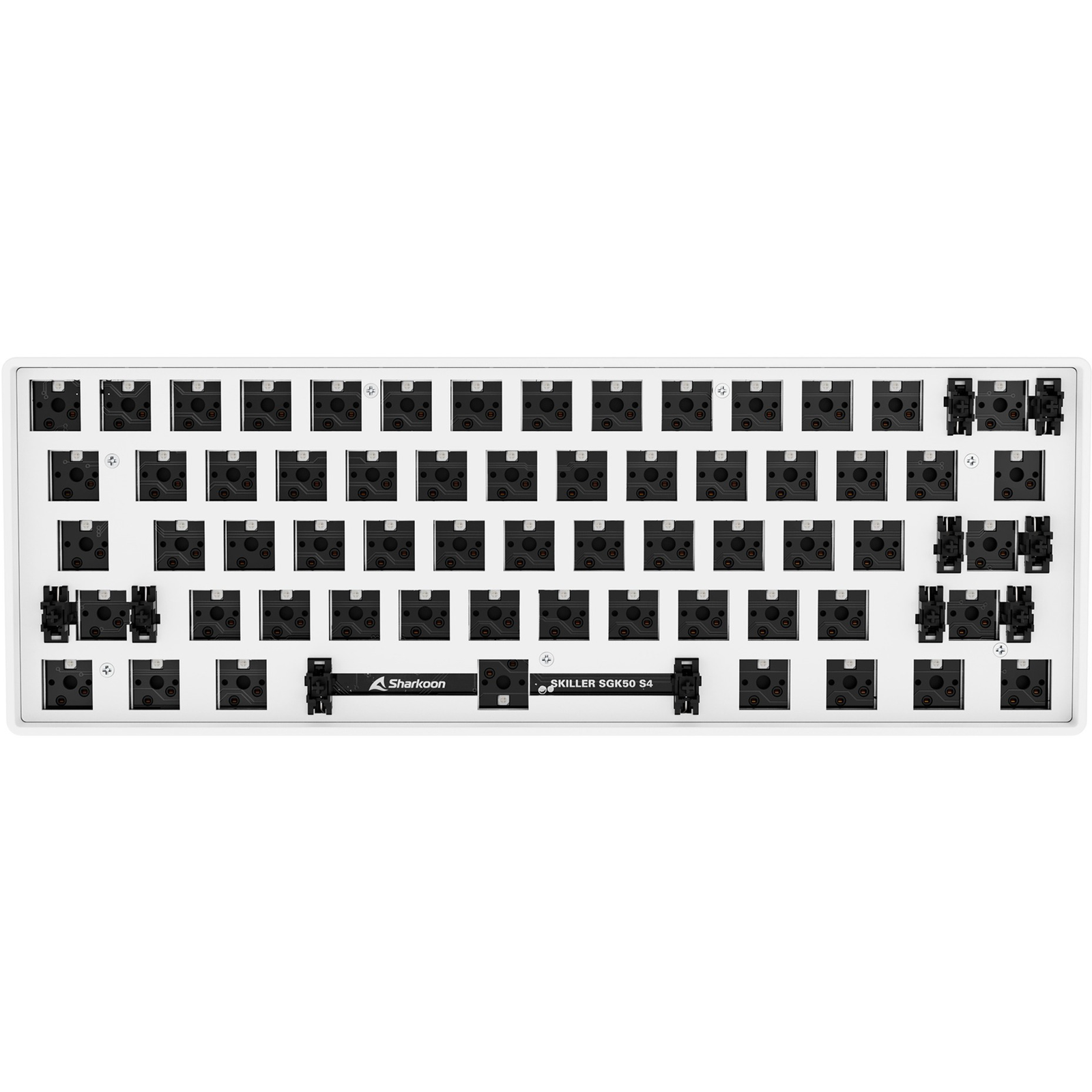 Клавиатура Sharkoon Skiller SGK50 S4 Barebone, американска подредба, бяла