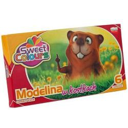  KOMA-PLAST Modelina w kostkach 6 kolorów