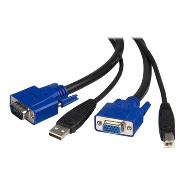 StarTech.com SVUSB2N1_6 cavo per tastiera, video e mouse Nero