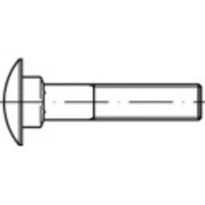 TOOLCRAFT 111536 Lapos kerek csavar M6 45 mm Négylap DIN 603 Acél Galvanikusan cinkezett 200 db (111536)