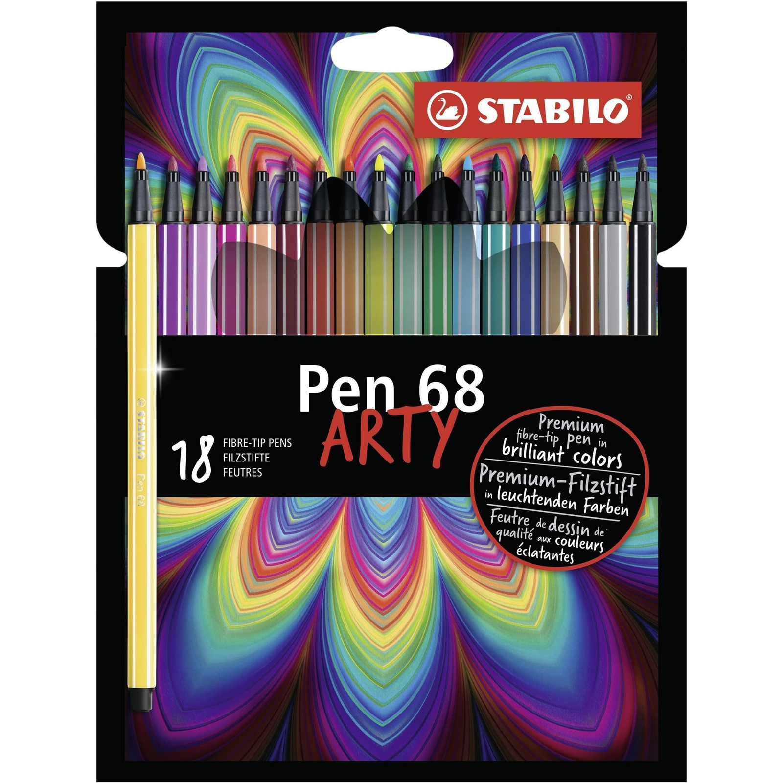 STABILO Pen 68 18 db karton tok "ARTY" (4006381547024)