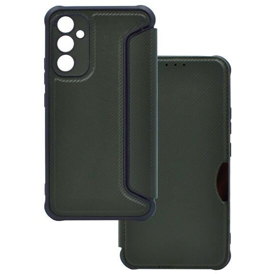 Gigapack Samsung Galaxy S23 FE (SM-S711) karbon mintás fliptok sötétzöld (GP-151015) (GP-151015)