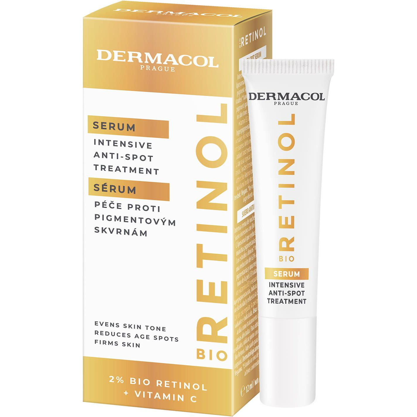 DERMACOL Bio Retinol szérum pigmentfoltokra, 12ml (8595003133609)